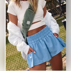Free People Movement Get Your Flirt on Shorts Blue
